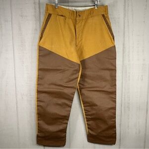 Vtg Black Sheep Mens Brush Guard Field Hunting Pants 38x29 Canvas Reinforced Tan